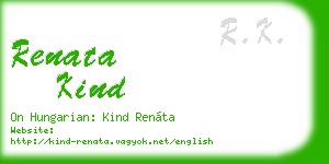 renata kind business card